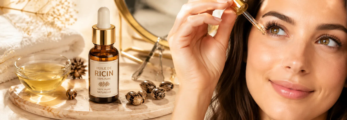 Huile de ricin pour les cils