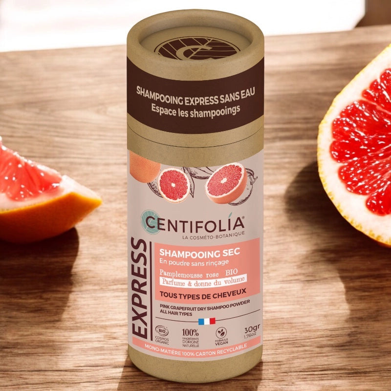 Centifolia - Shampooing sec poudre sans rinçage BIO pamplemousse rose 30g