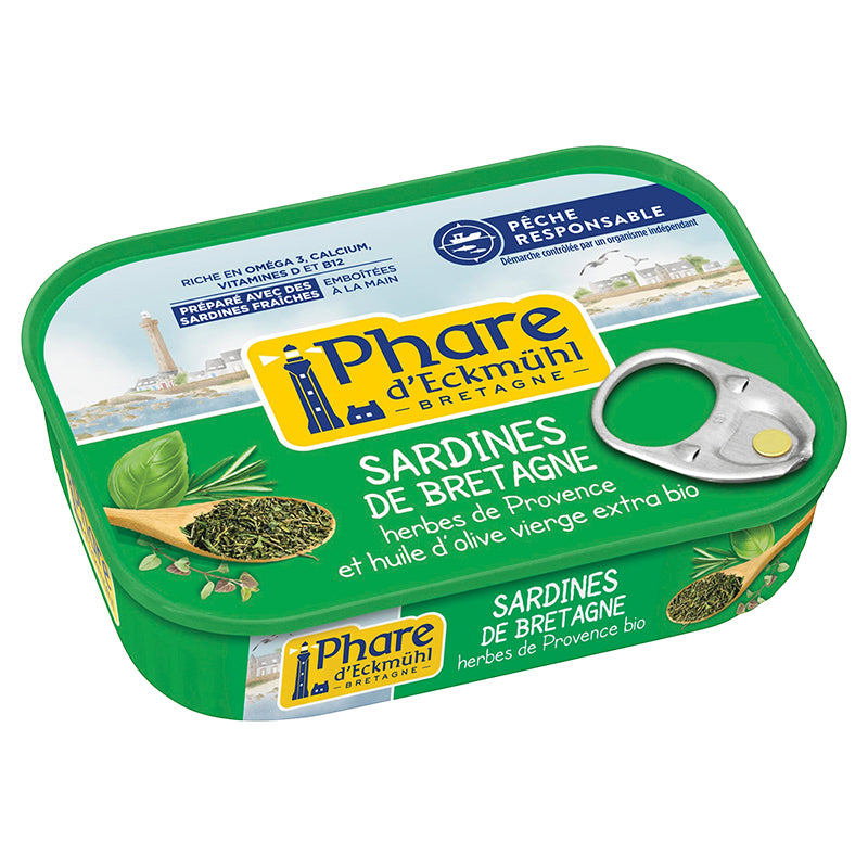 Sardines de Bretagne herbes de Provence & huile d'olive 135g