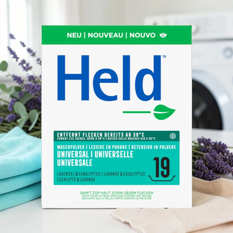 Held - Lessive poudre universelle lavande & eucalyptus 950g