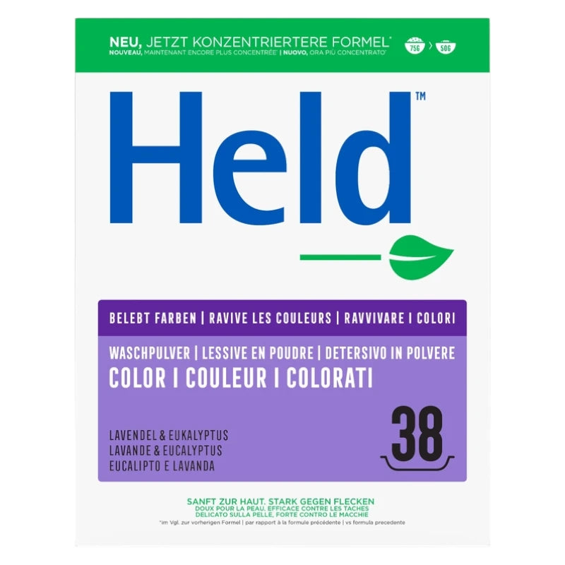 Held - Ökologisches Farbwaschmittel Lavendel & Eukalyptus 1,9kg