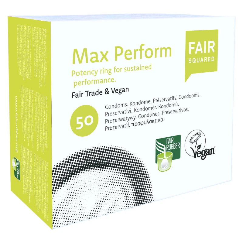 Fair Squared - Préservatifs Max Perform naturels - pack 50 pièces