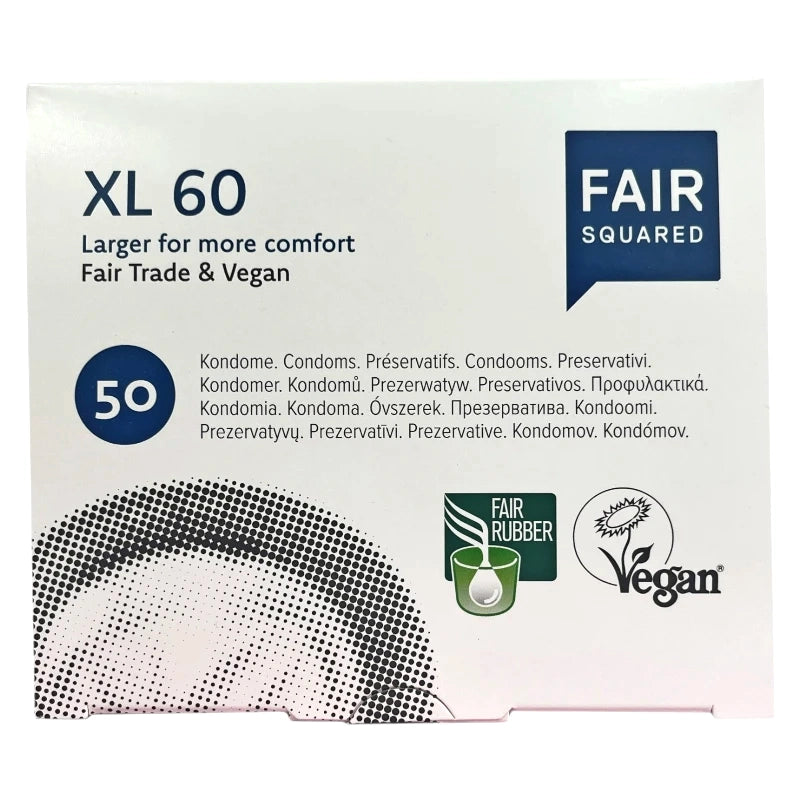 Fair Squared - Préservatifs XL 60 naturels - pack 50 pièces