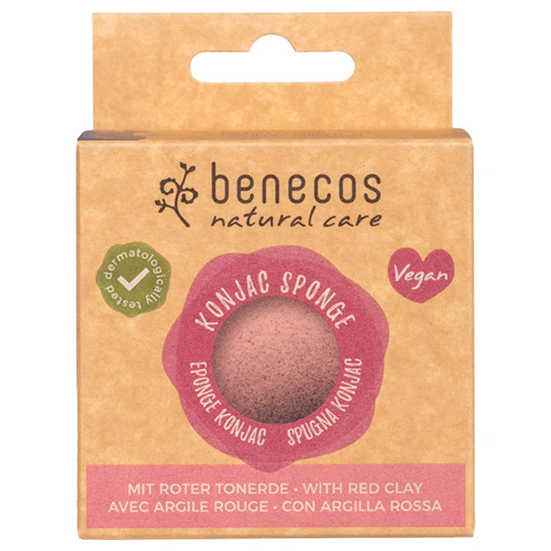 Benecos - Konjac-Schwamm Rote Tonerde