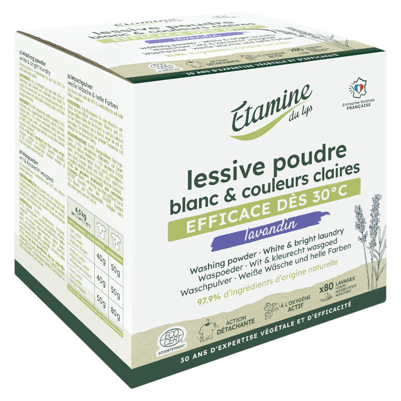 Etamine du Lys - Lessive poudre blanc & couleurs claires lavandin 4kg