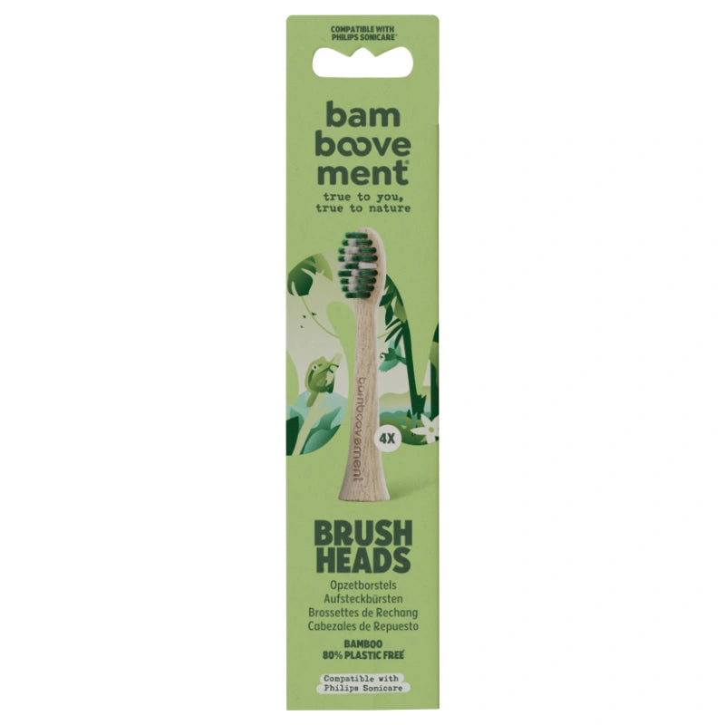 Bamboovement - Brossettes de rechange en bambou pour Sonicare 4 pièces