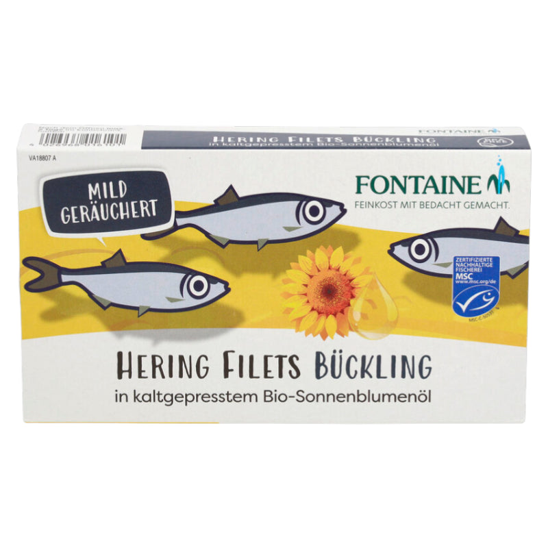 Fontaine - Geräucherte Heringsfilets in Sonnenblumenöl 190g