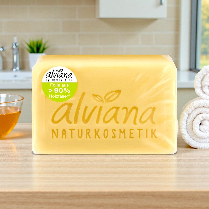 Alviana - Savon à l'huile végétale lait & miel 100g