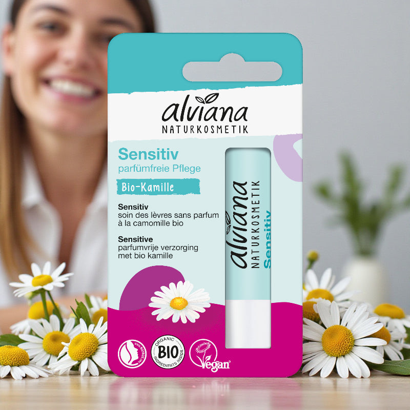 Alviana - Baume à lèvres sensitive camomille 4,5g