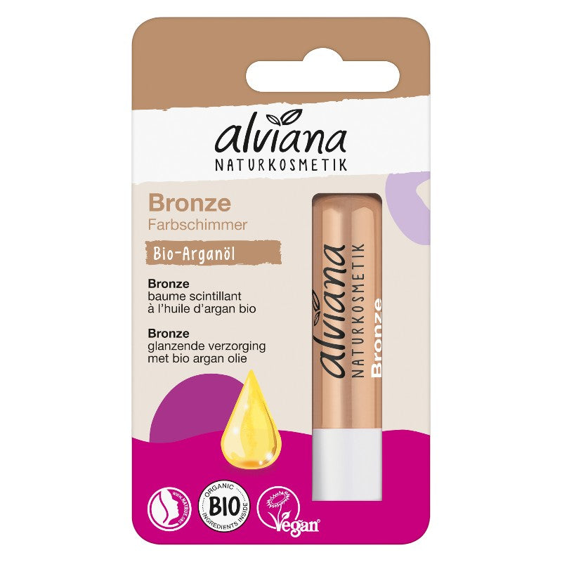Alviana - Baume à lèvres bronze argan & macadamia BIO 4,5g