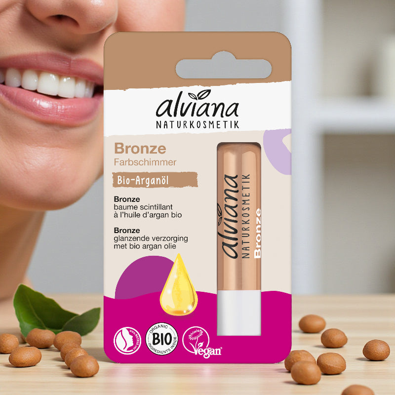 Alviana - Baume à lèvres bronze argan & macadamia BIO 4,5g