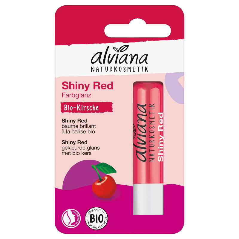 Alviana - Baume à lèvres shiny red cerise BIO 4,5g