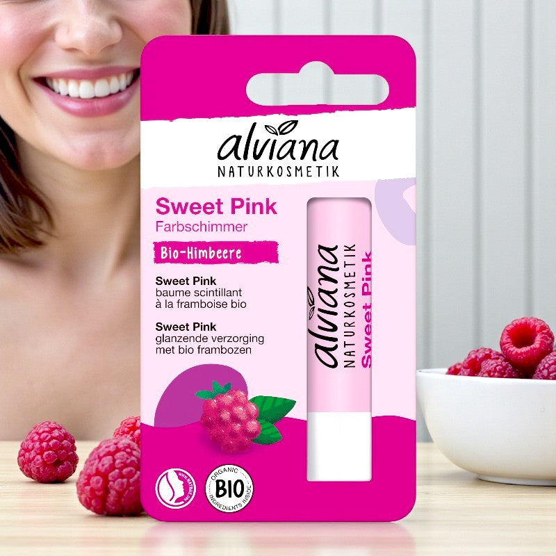 Alviana - Baume à lèvres sweet pink framboise BIO 4,5g