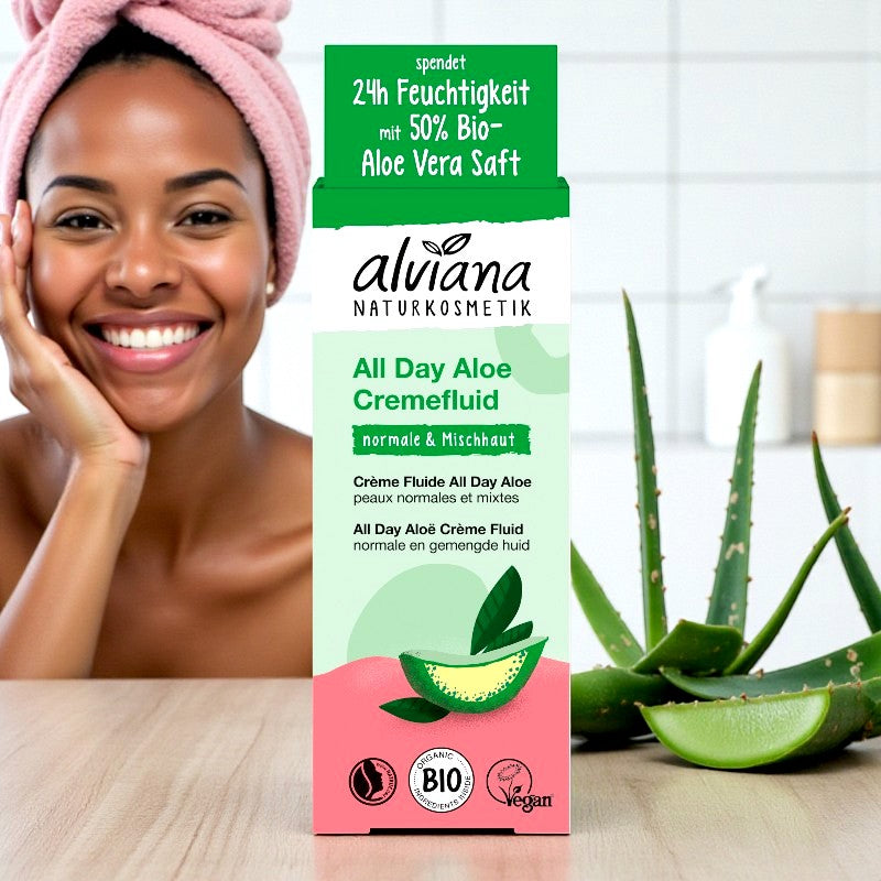 Alviana - Crème fluide visage all day aloe vera BIO 50ml