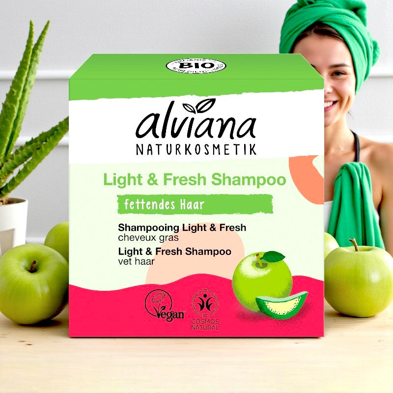 Alviana - Shampooing solide pomme & aloe vera 60g