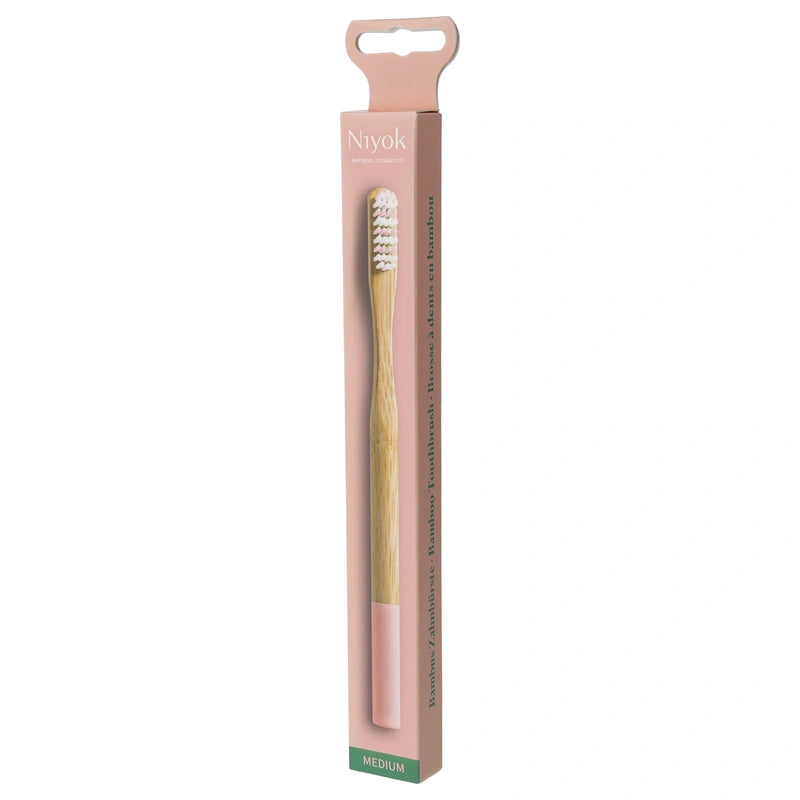 Bambus Zahnbürste Rosa Mittelweich