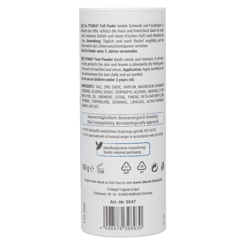 Fußpuder Zink & Menthol