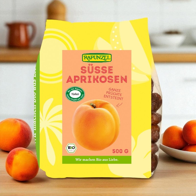 Bio-Aprikosen, ganz und entsteint, getrocknet - 500 g - Rapunzel