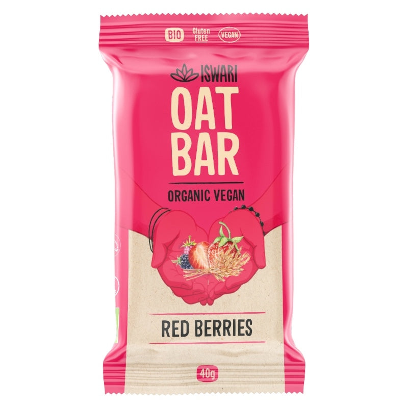 Iswari - Barre d'avoine fruits rouges BIO 40g