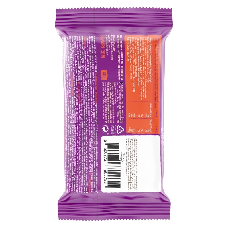 Iswari - Bio-Schokoladen-Fudge-Proteinriegel mit Haferflocken - 40g 40g