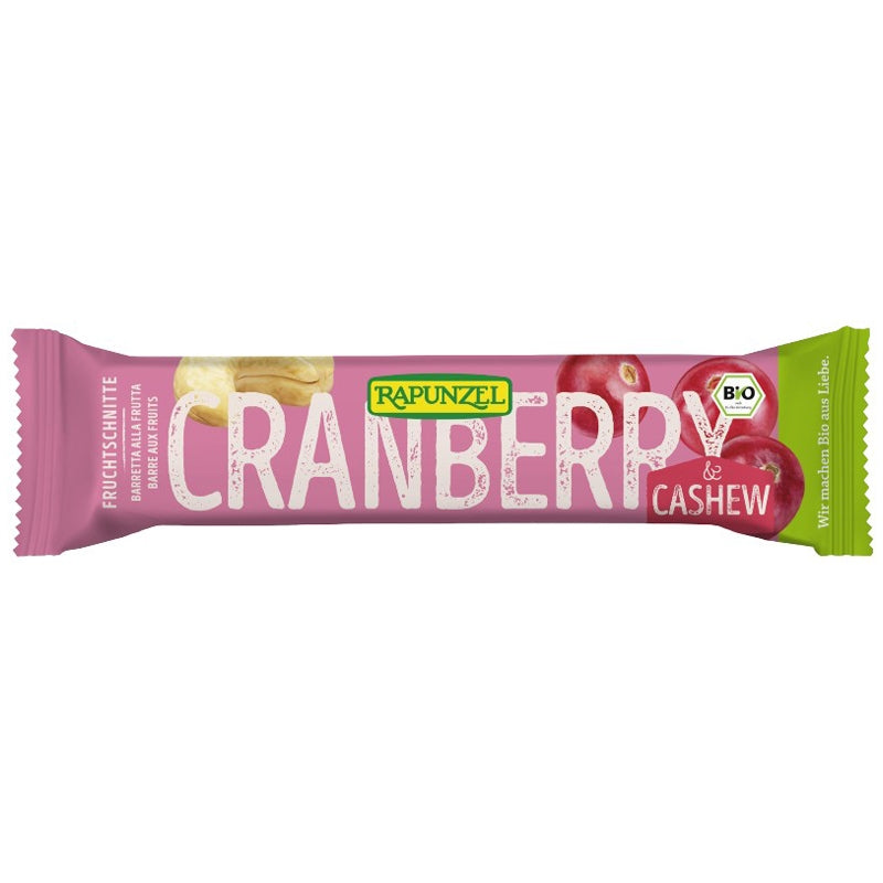 Bio-Energieriegel mit Cranberry und Cashew - 40 g - Rapunzel