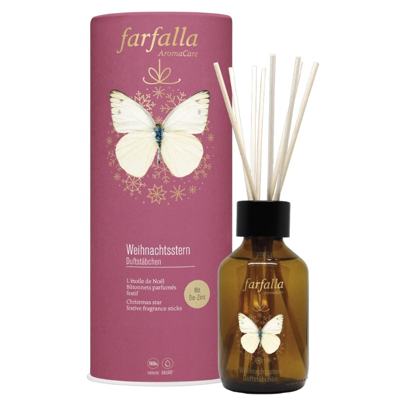 Farfalla - Bâtonnets parfumés festif Étoile de noël 150ml