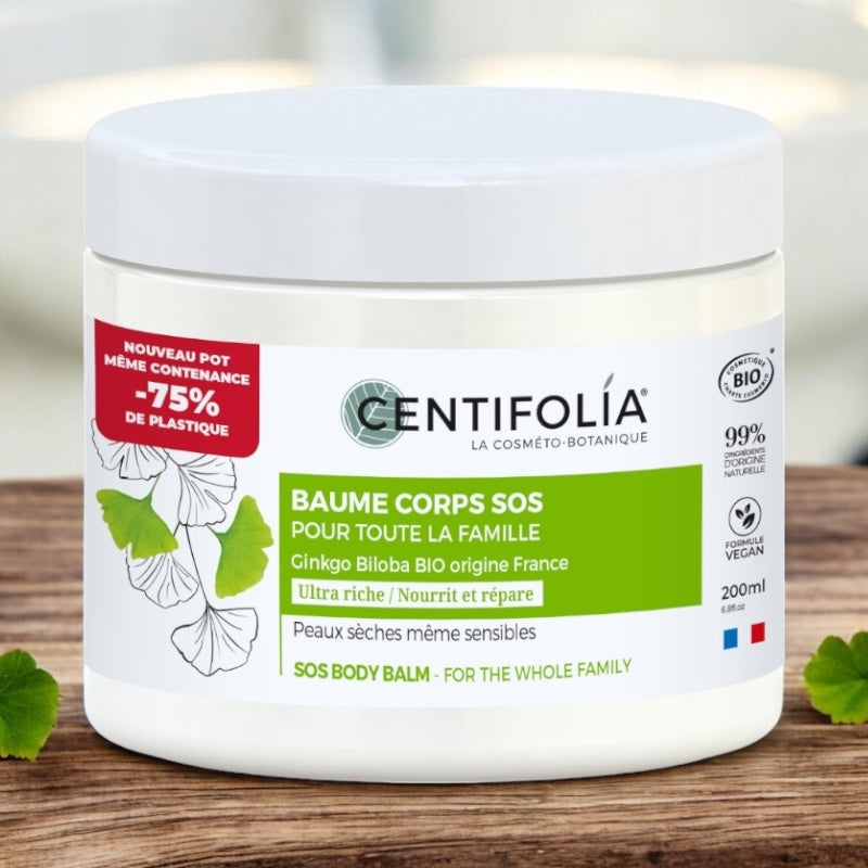Centifolia - Baume corps SOS famille BIO ginkgo biloba 200ml