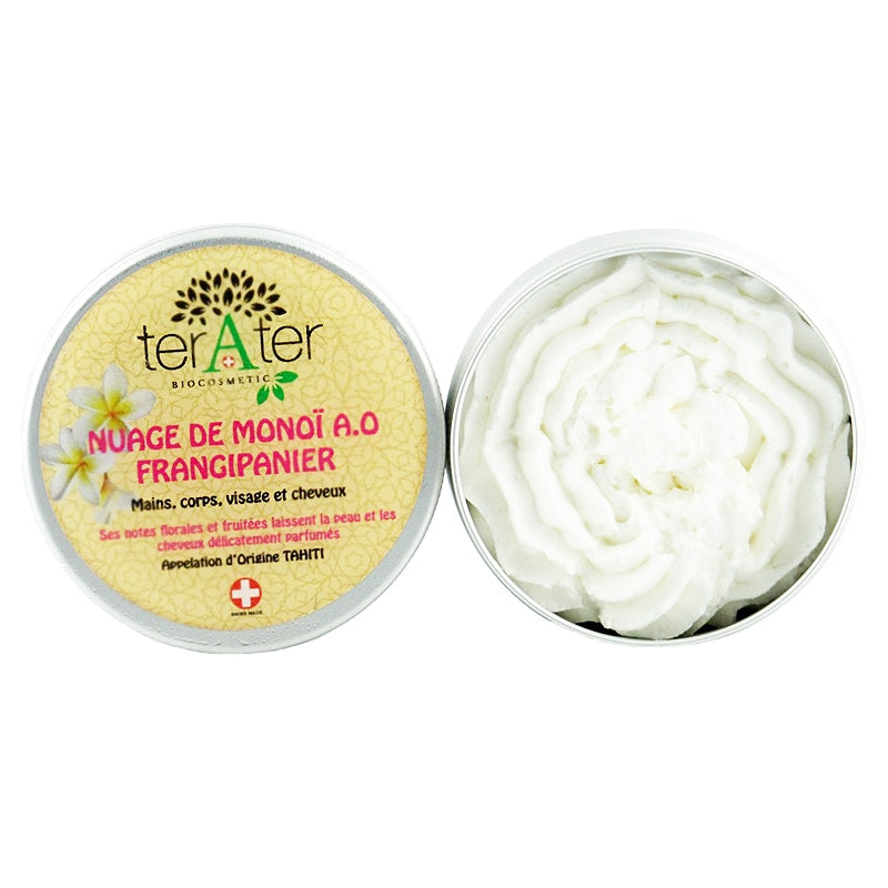 Butter aus Monoi-Wolke, Frangipani & Sheabutter BIO