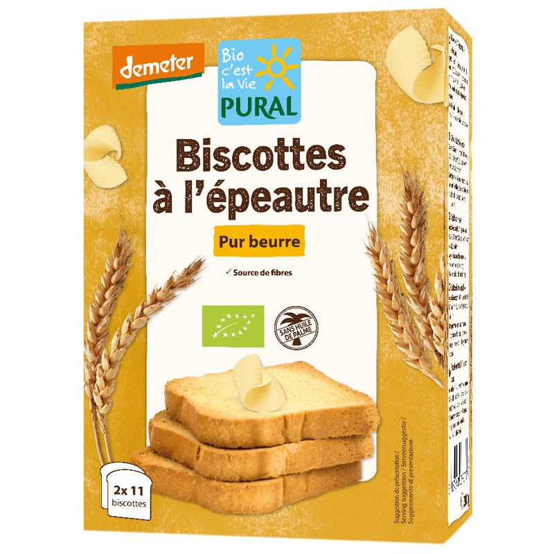 Biscottes à l'épeautre & au beurre BIO