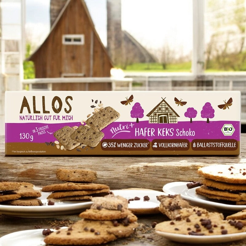 Allos - Biscuits avoine & chocolat BIO 130g