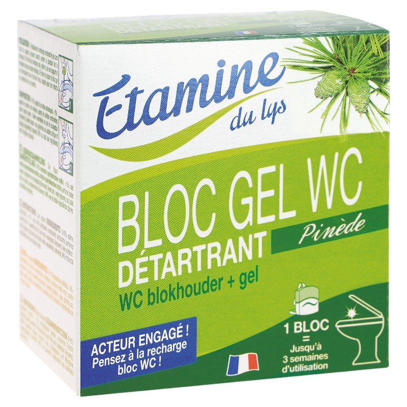 Etamine du Lys - Bloc gel WC détartrant écologique pin & eucalyptus 50ml