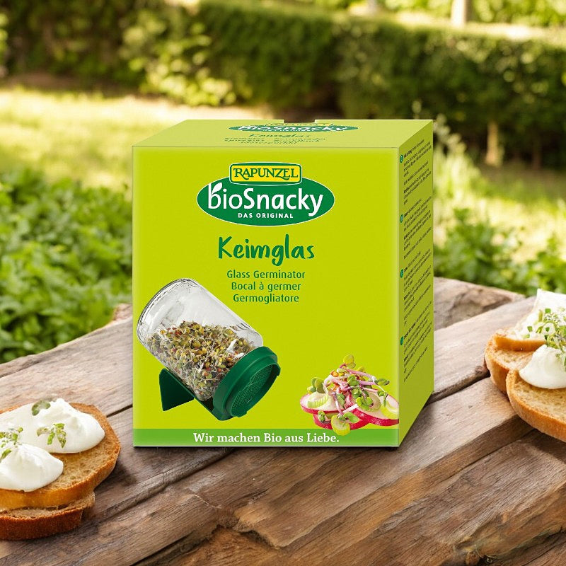 Keimglas aus Glas - Rapunzel bioSnacky
