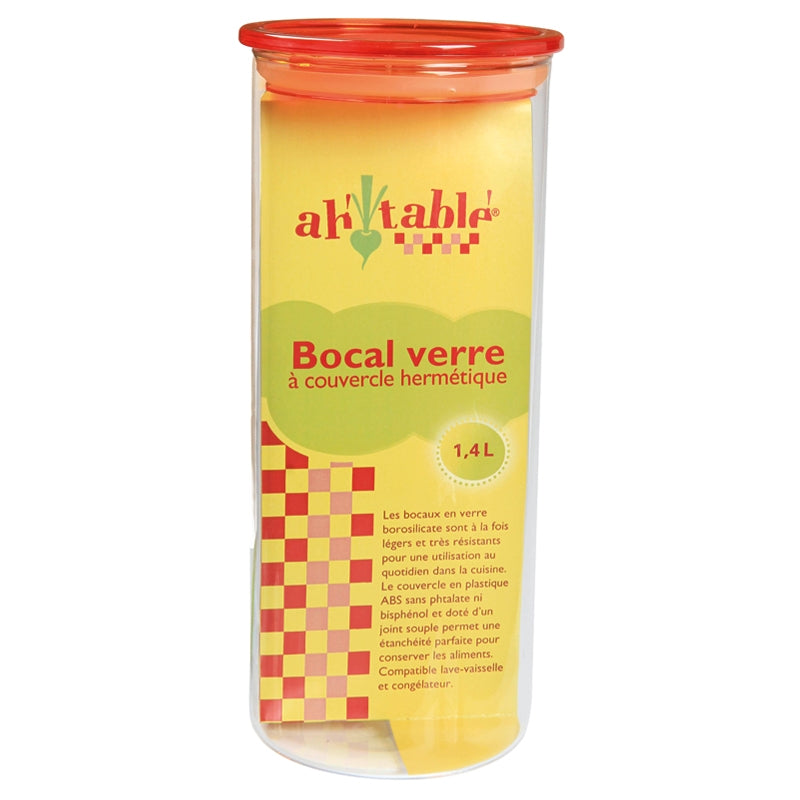 Ah Table ! - Bocal en verre 1,4 L couvercle plastique sans BPA