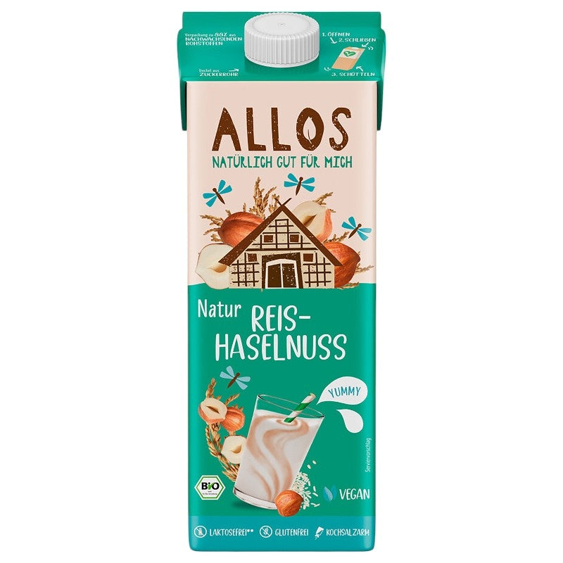 Allos - Boisson au riz noisette nature BIO 1l