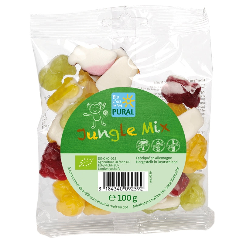 Bonbons aux fruits BIO avec gélatine Jungle Mix