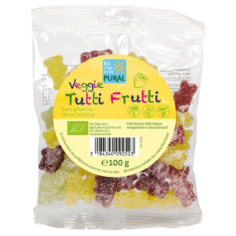 Bonbons oursons aux fruits BIO sans gélatine