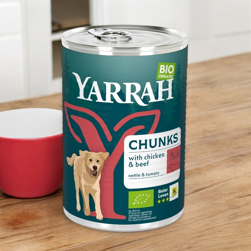 Bio-Rindfleisch-Leckerli für Hunde mit Brennnessel und Tomate – 405 g – Yarrah