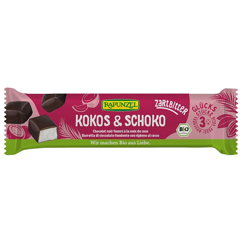 Bouchées de noix de coco au chocolat noir BIO 3 pièces