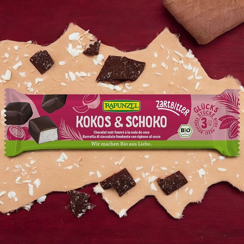 Bouchées de noix de coco au chocolat noir BIO 3 pièces