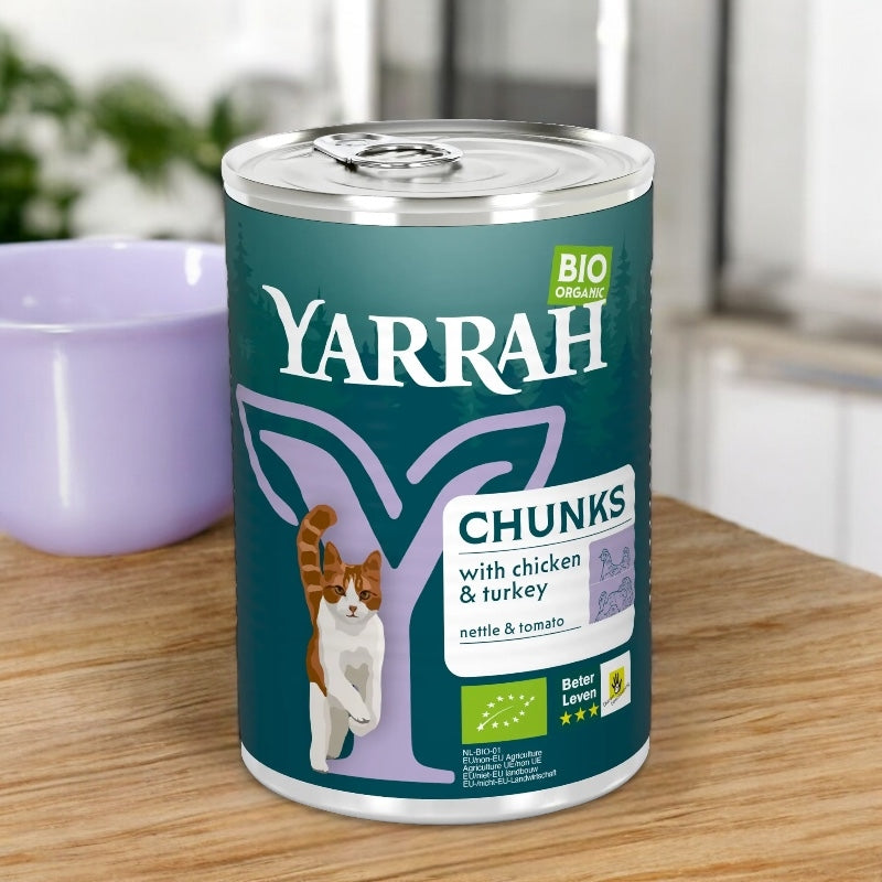 Bouchées poulet & dinde en sauce pour chat BIO