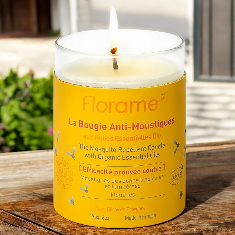 Florame - Bougie anti-moustiques BIO huiles essentielles 170g