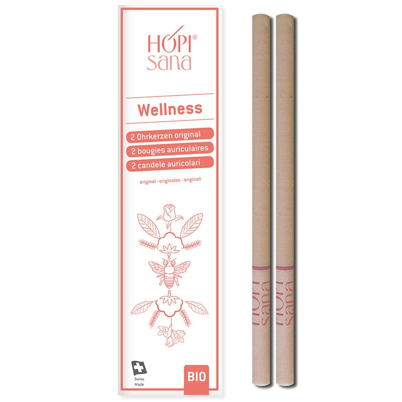 HOPIsana - Bougies auriculaires roses BIO Wellness 2 pièces