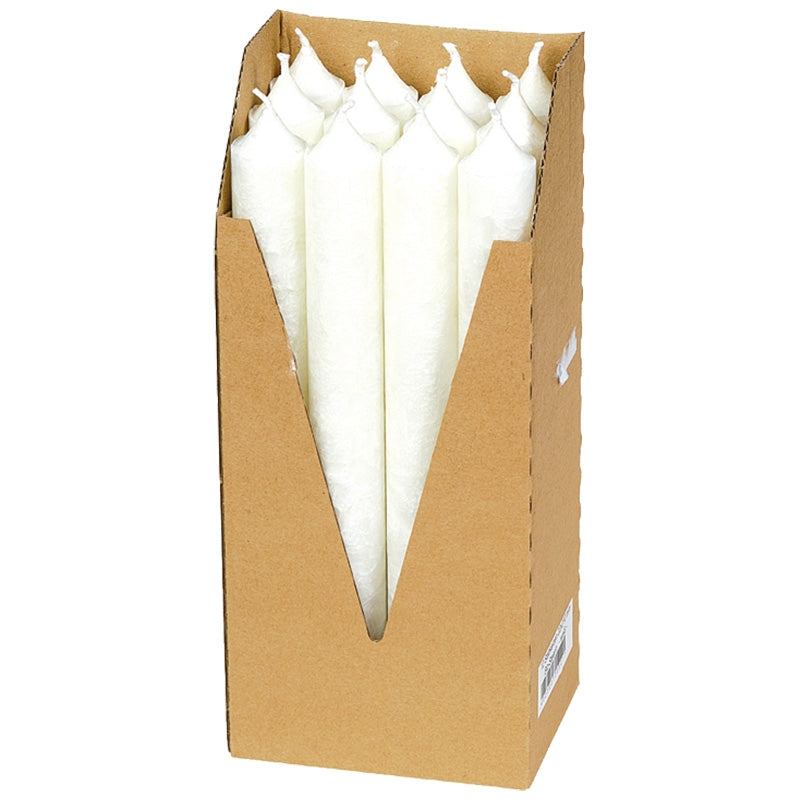 Eubiona - Bougies chandeliers blanches en stéarine BIO 22 x 210 mm 12 pcs 12 pièces