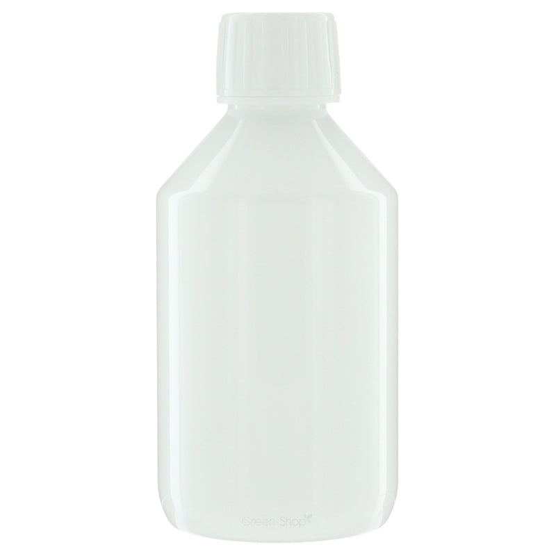 Bouteille en plastique blanc 250ml avec bouchon à vis - Aromadis