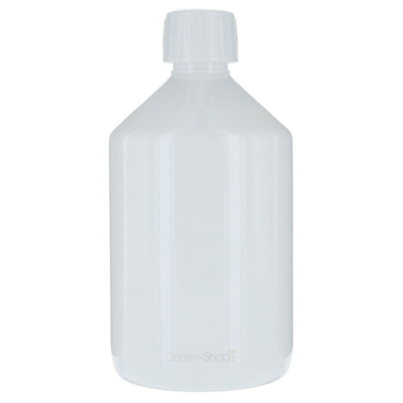 Bouteille en plastique blanc 500ml avec bouchon à vis - Aromadis