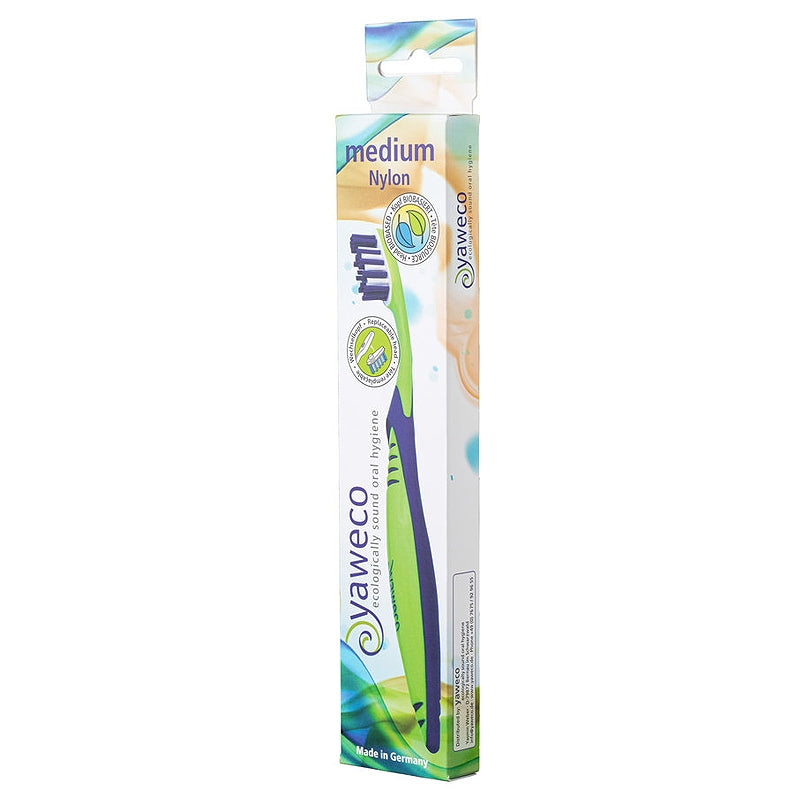 Brosse à dents à tête interchangeable BleuVert Medium Nylon