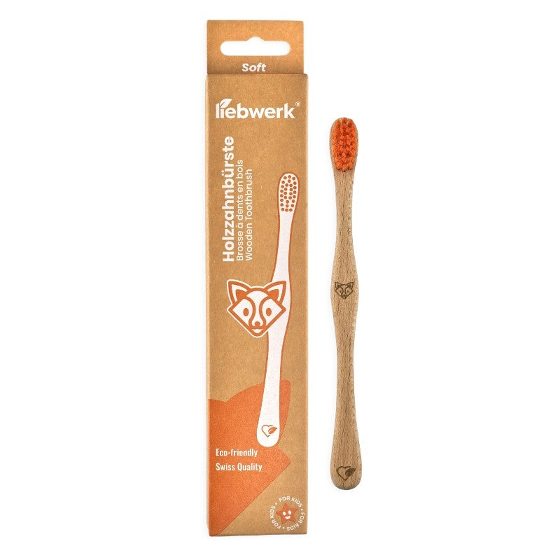 Liebwerk - Kinderzahnbürste aus Holz "Fuchs" Soft