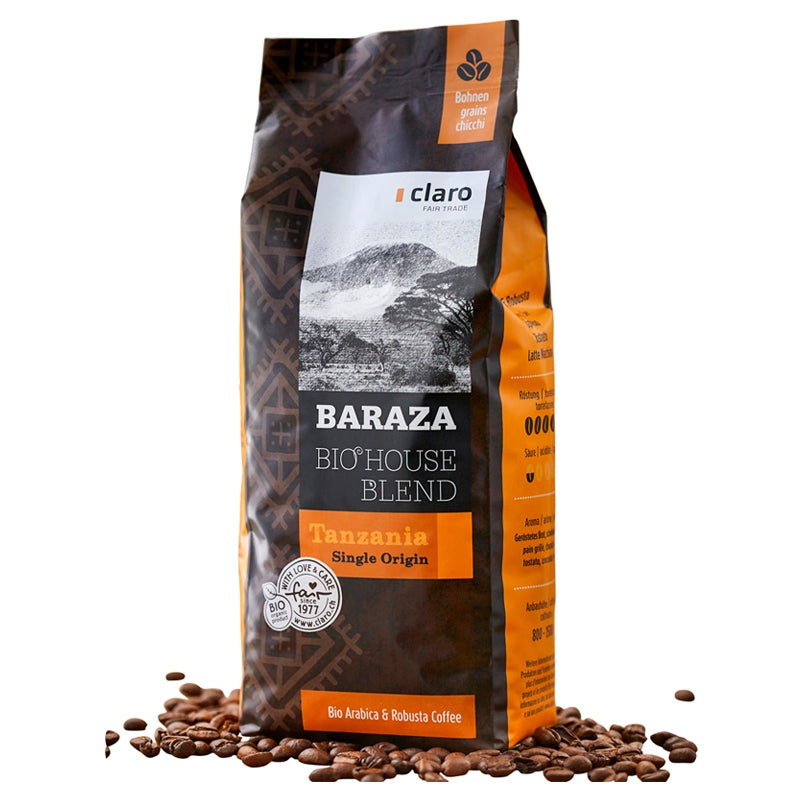 Claro - Café BIO en grains Baraza 500g
