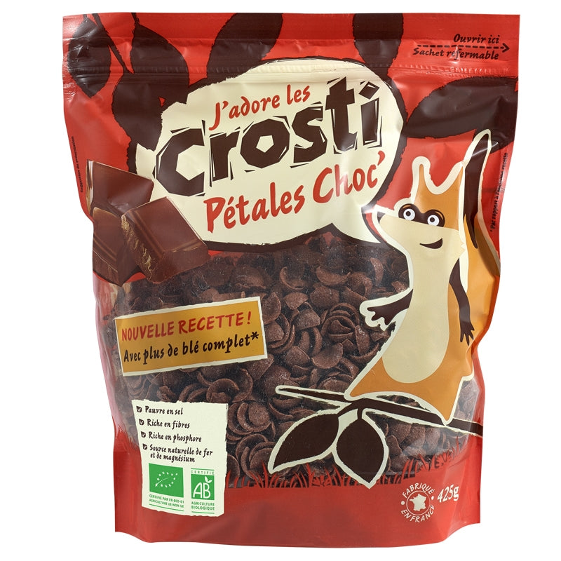 Favrichon - Céréales croustillants au blé complet goût chocolat BIO 425g