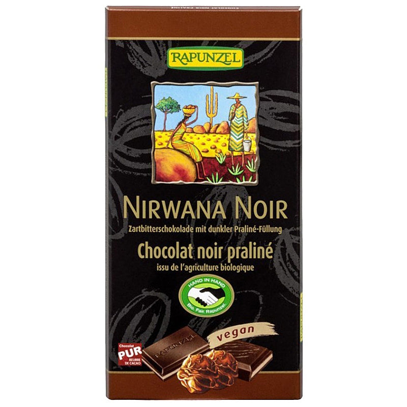 Chocolat noir fourré au praliné Nirwana BIO